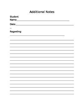 Additional Notes .